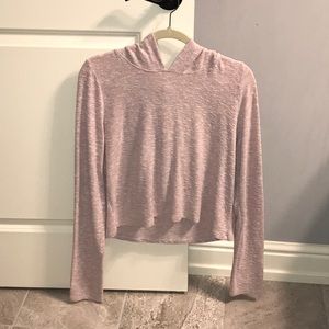 Blush Pink Cropped Light Weight Sweatshirt